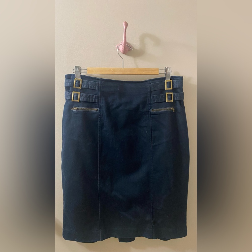Vintage Worthington Navy Pencil Skirt